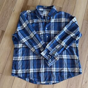 Brooks Brothers Regent Navy and White Plaid Shirt